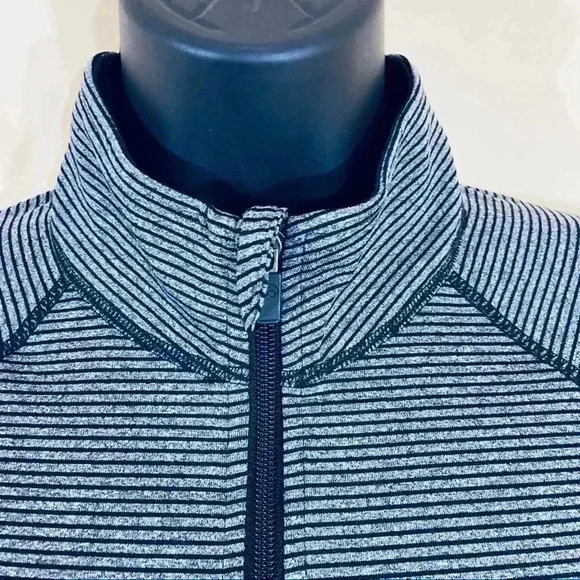 Ideology Striped Zip Athletic Sweatshirt Jacket - Picture 3 of 13